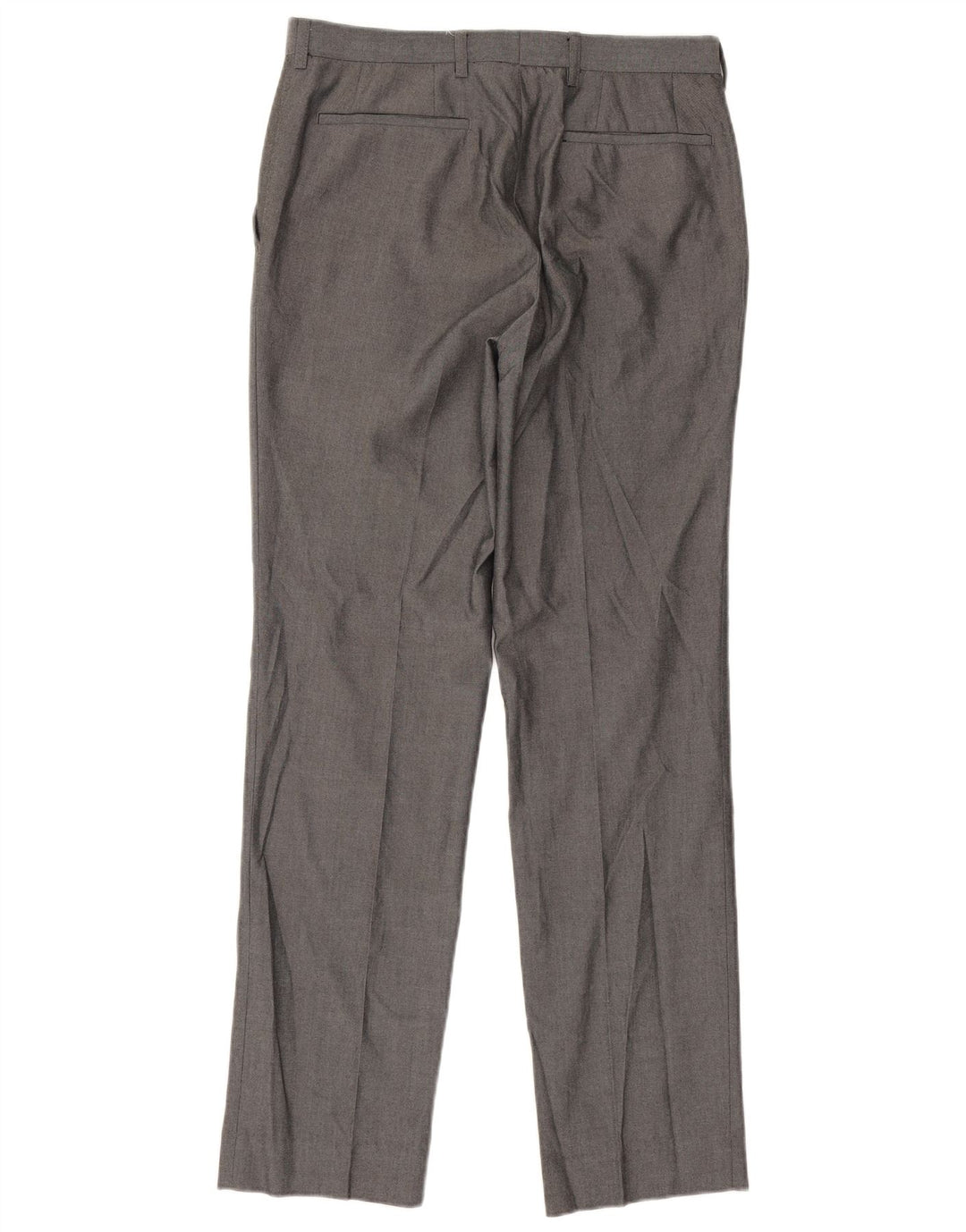 Marks & Spencer Pantalon de Costume Droit Homme W30 L31 Gris Polyester