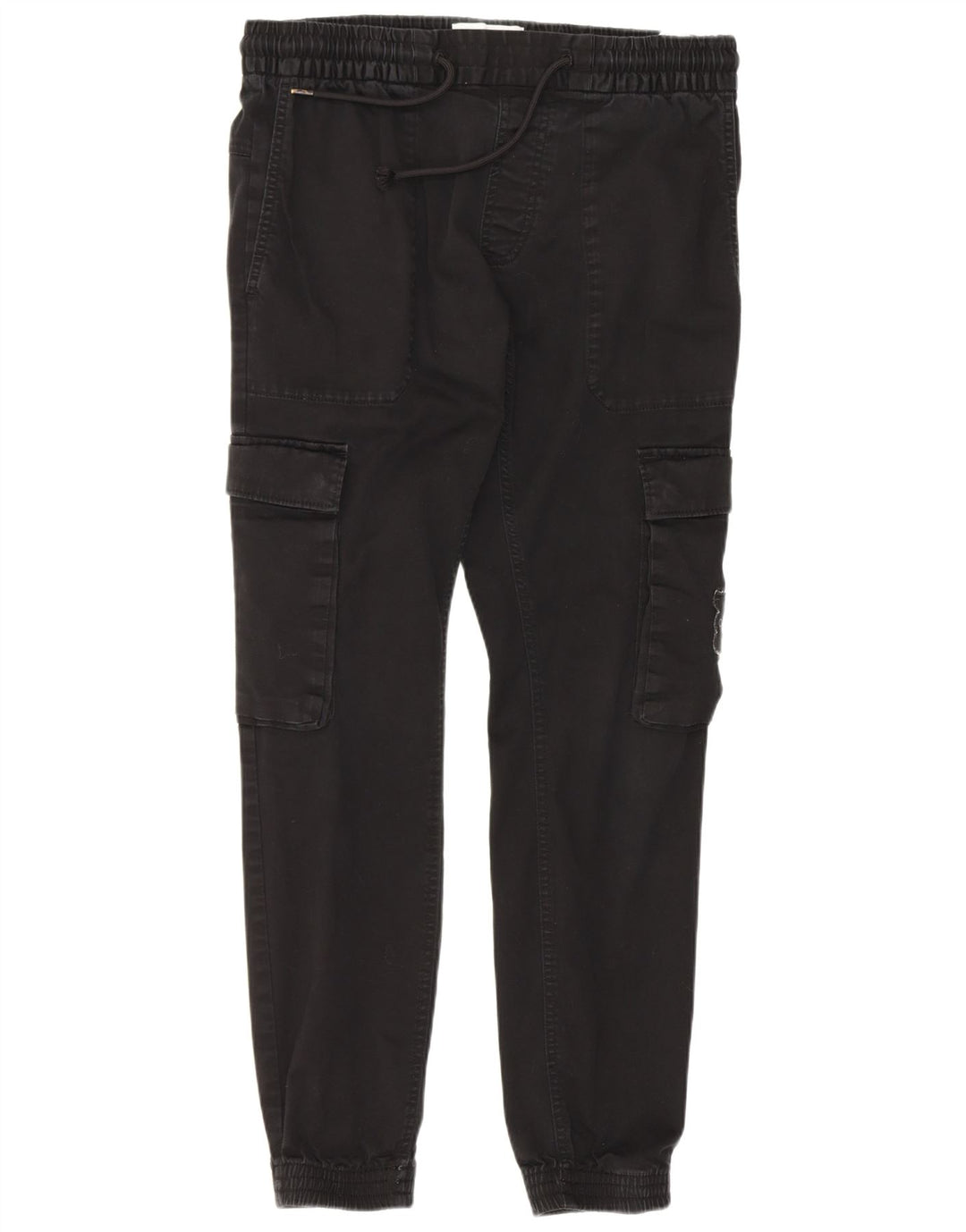 Calvin Klein Pantalon Cargo Joggers Femme Moyen W30 L28 Coton Noir