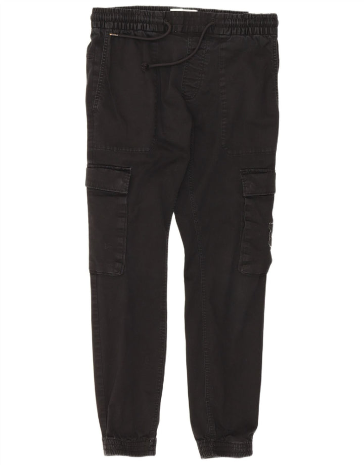 Calvin Klein Pantalon Cargo Joggers Femme Moyen W30 L28 Coton Noir