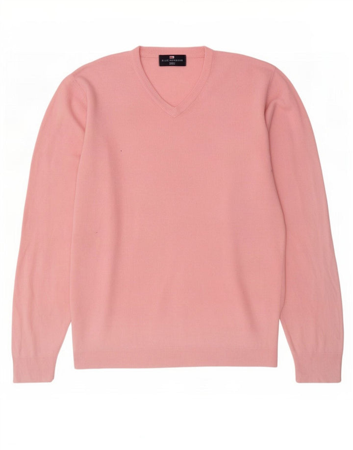 Marks & Spencer Pull Blue Harbor Col V Homme Rose Moyen Acrylique