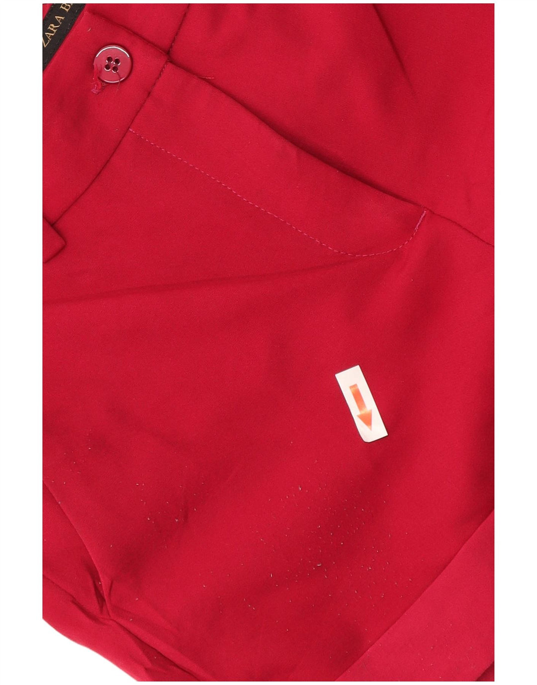 Short Chino Femme Zara Petit W26 Rouge Polyester
