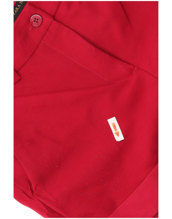 Short Chino Femme Zara Petit W26 Rouge Polyester