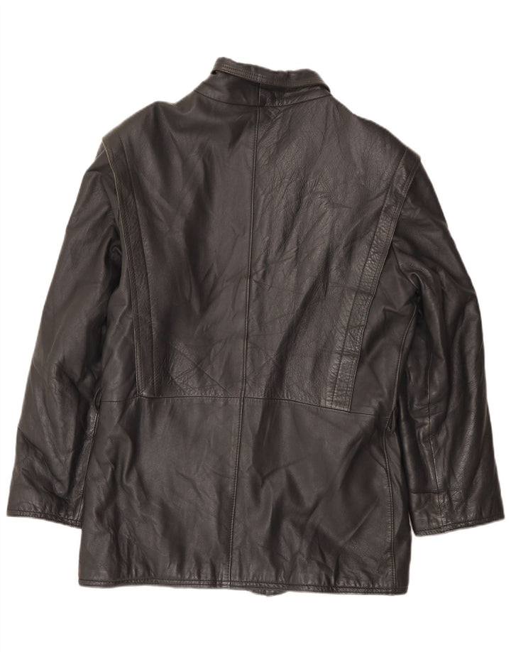 Veste en cuir homme vintage UK 38 Cuir noir moyen