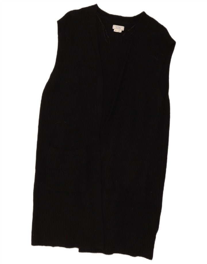 Fat Face Cardigan ouvert long pour femme en laine noire moyenne UK 14