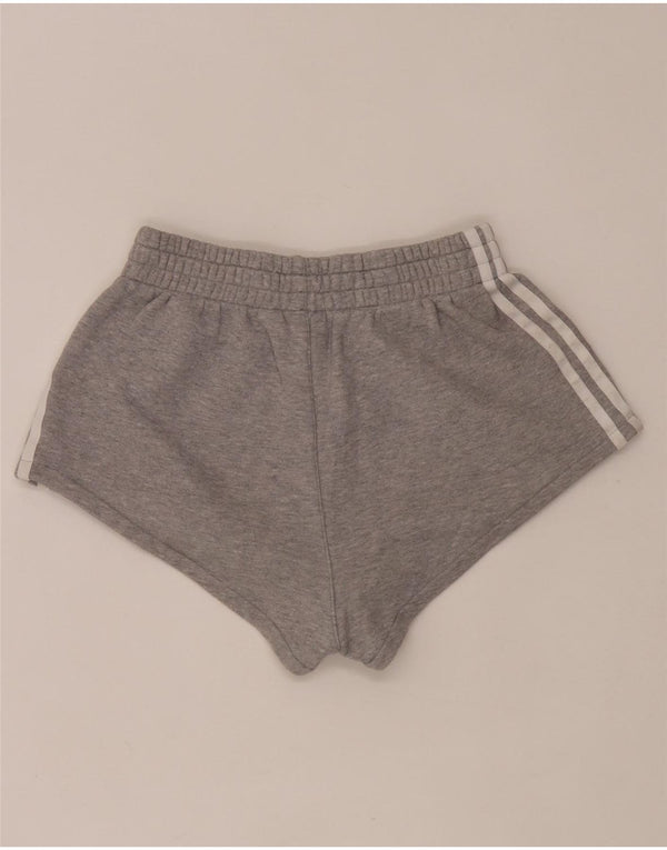 Adidas Short de sport pour femme UK 8 Small Gris Coton