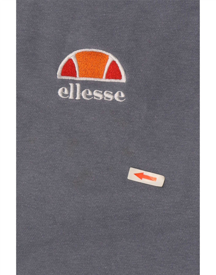 Ellesse Sweat-shirt graphique pour femme UK 14 Large Bleu Coton