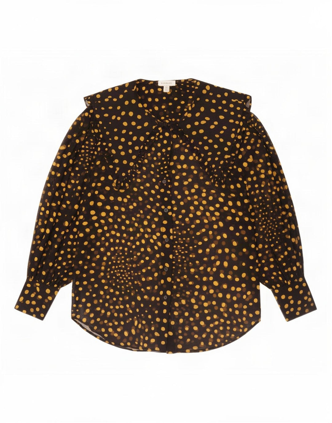 Topshop Chemisier surdimensionné pour femme UK 10 Petit noir à pois en polyester