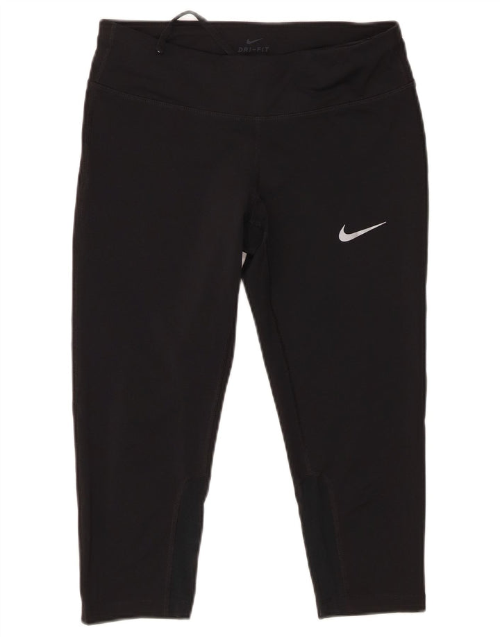 Nike Climalite Capri Legging pour femme UK 10 Petit Noir Polyester