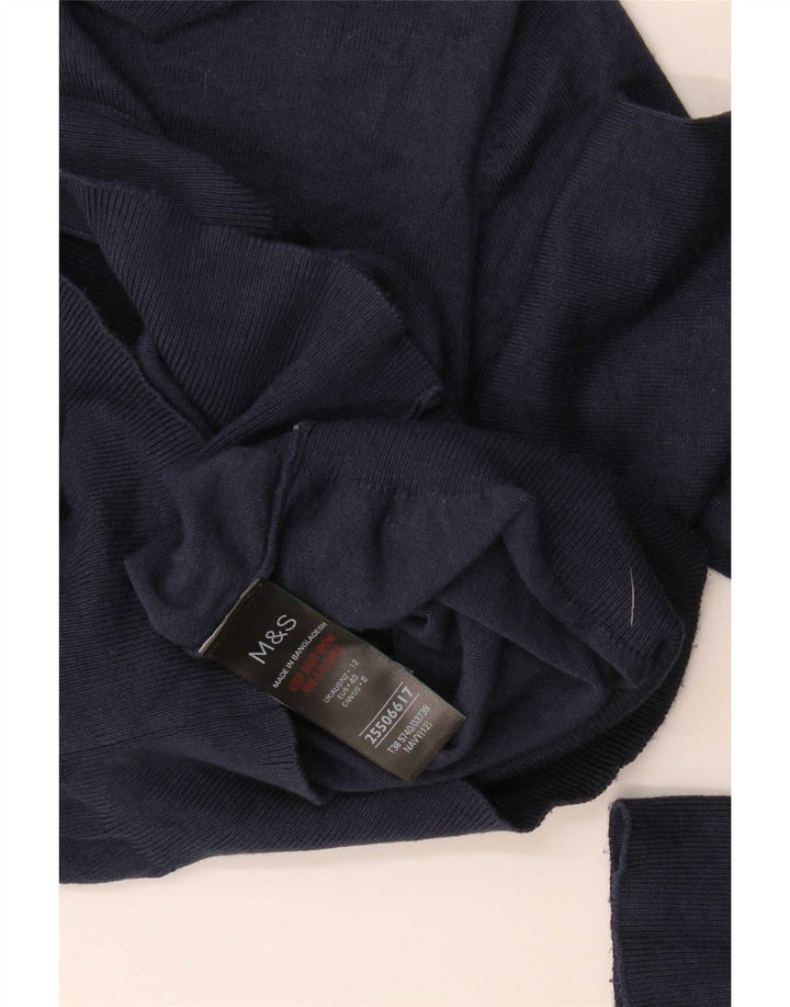 Marks & Spencer Cardigan pour femme en viscose bleu marine moyen UK 12