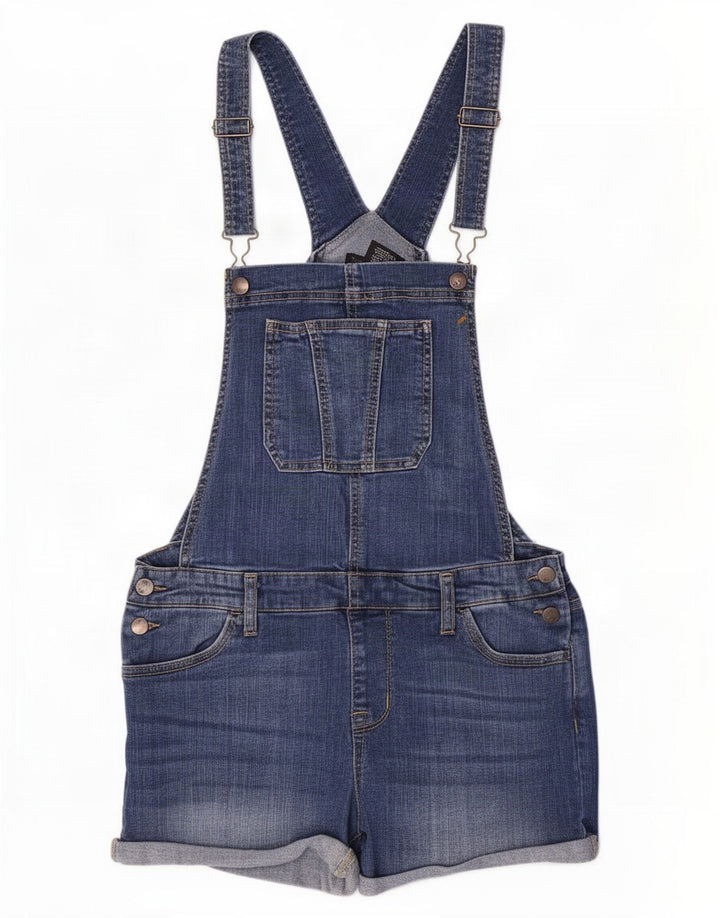 Mossimo Salopette Stretch Femme Short En Jean Moyen W30 Bleu Coton