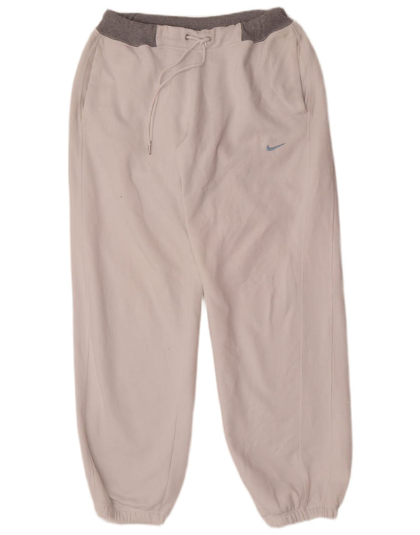 Nike Pantalon de survêtement pour homme en coton color block Large Blanc
