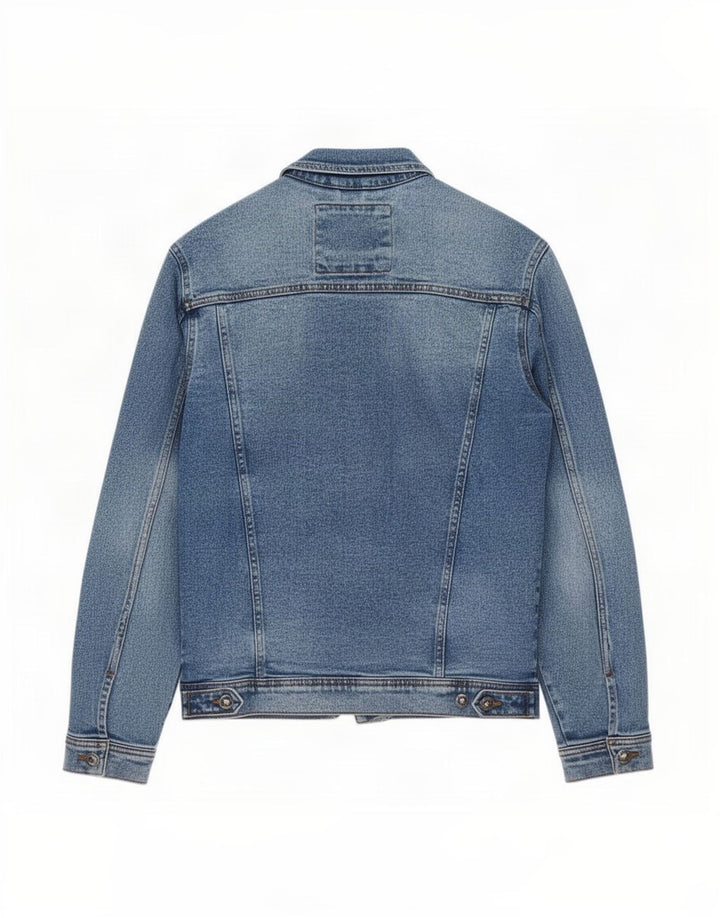 Zara Veste en jean pour homme UK 38 Bleu moyen Coton