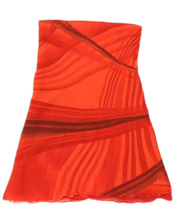 Dream Jupe trapèze pour femme UK 8 Small W27 Viscose rayée rouge