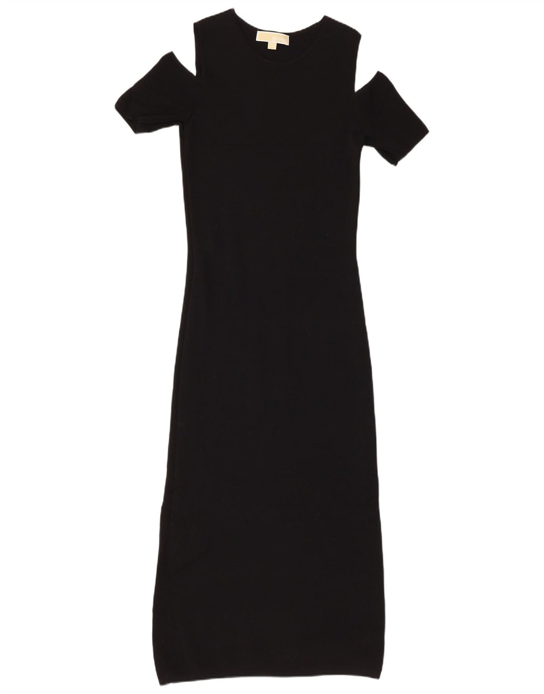 MICHAEL KORS Robe longue à épaules dénudées pour femme UK 12 Viscose noire moyenne