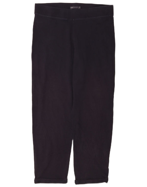 Marks & Spencer Pantalon de survêtement pour femme UK 16 Large Bleu marine Coton