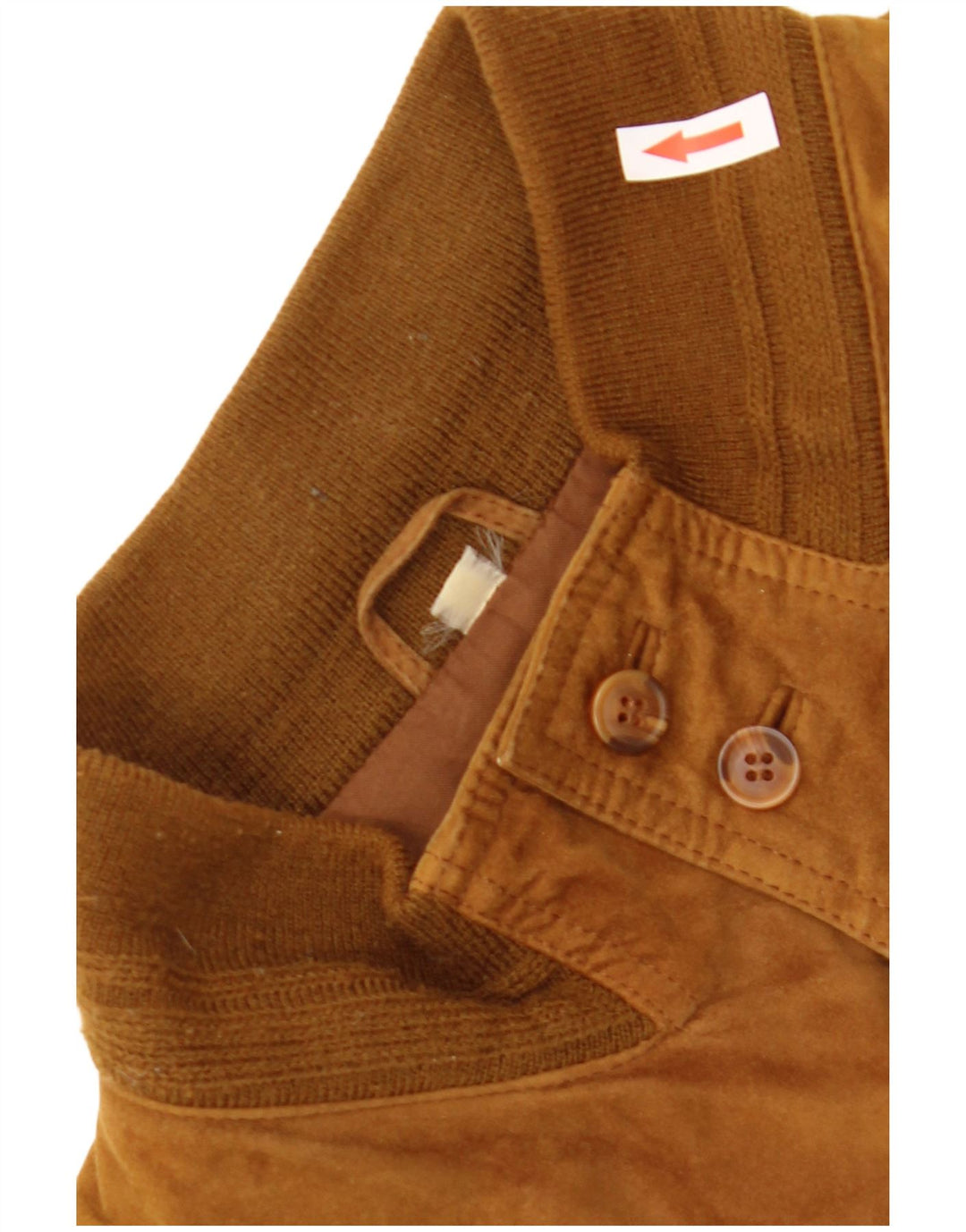 vintage Mens Suede Bomber Jacket UK 42 XL Cuir Marron