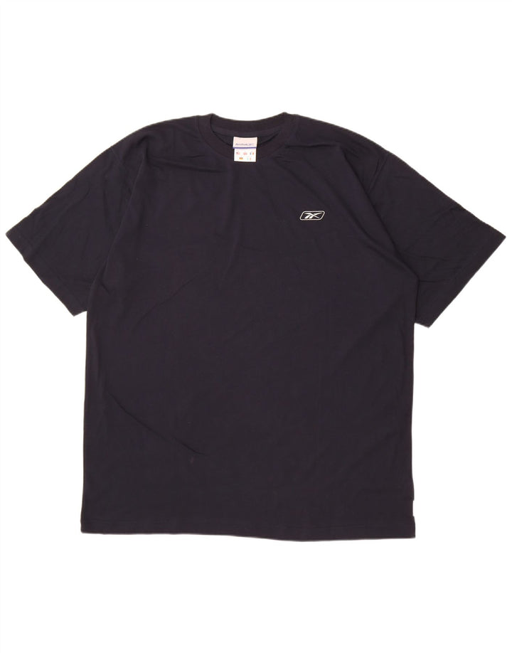 Reebok T-Shirt Homme Top XL Bleu Marine Coton