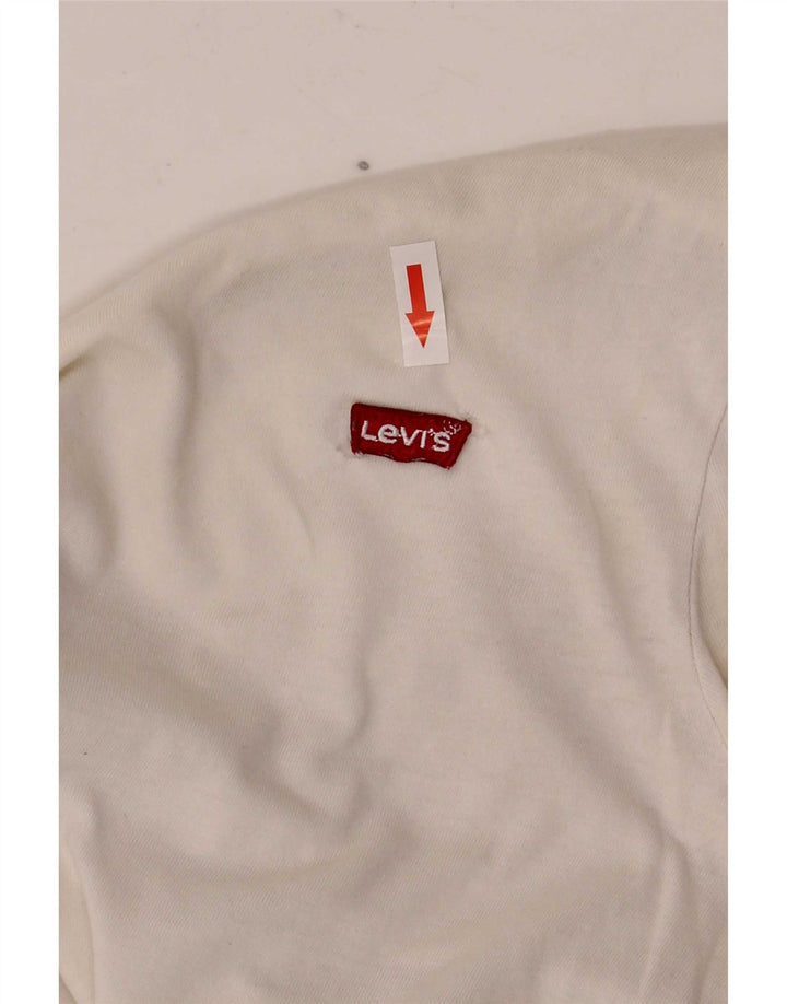 Levi's T-Shirt Femme UK 8 Small Blanc Coton