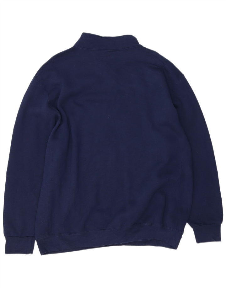 RUSSELL ATHLETIC Sweat-shirt col zippé pour homme en coton bleu marine 2XL