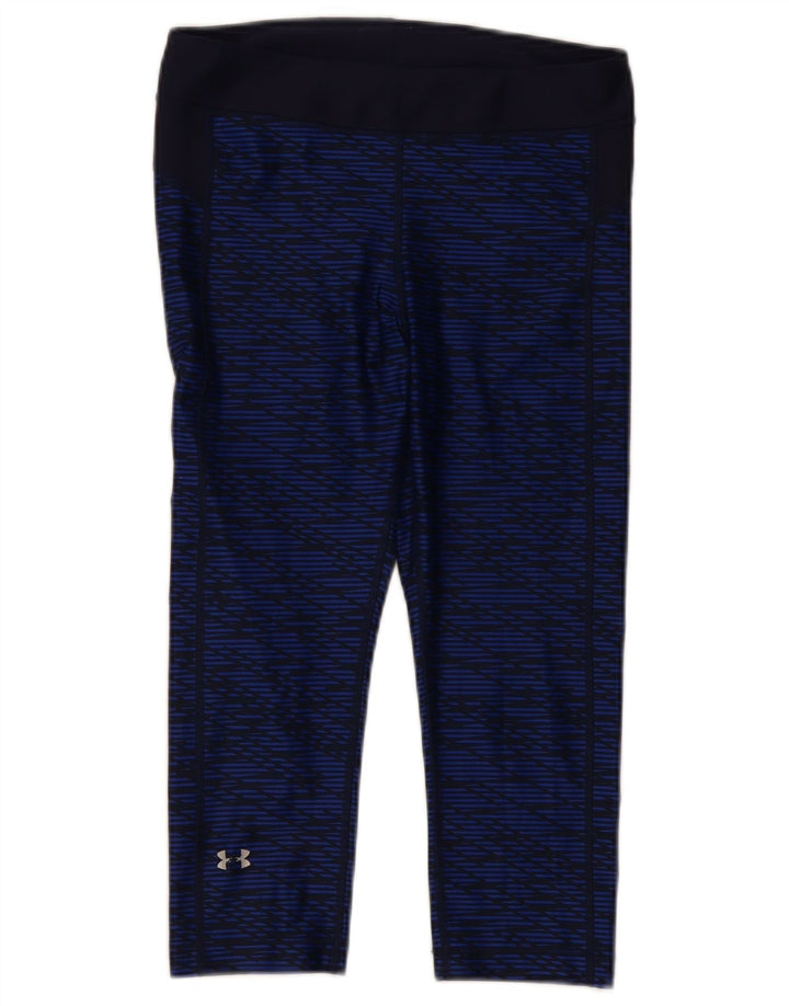 UNDER ARMOUR Legging Capri pour femme UK 44 Bleu marine moyen géométrique