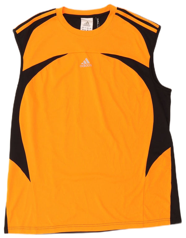 Adidas Hommes Climalite Débardeur XL Orange Colorblock Polyester