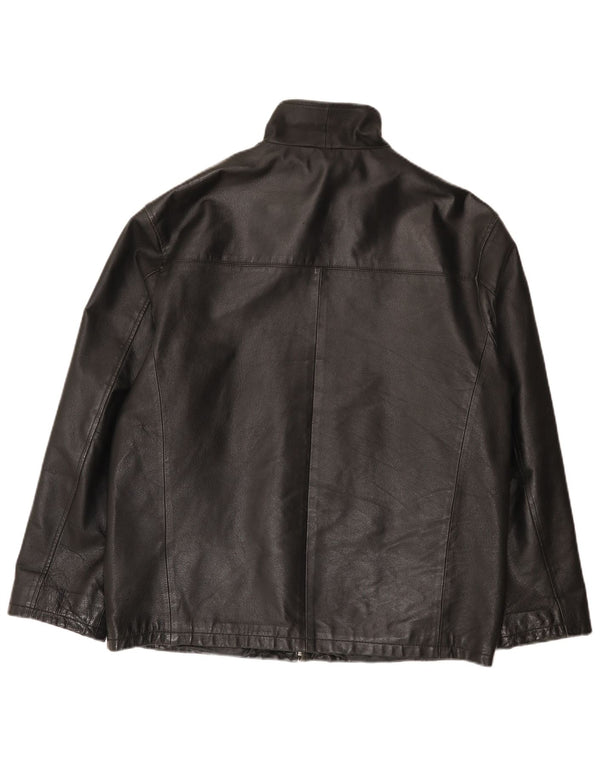 Angelo Litrico Veste en cuir pour homme UK 38 Medium Noir