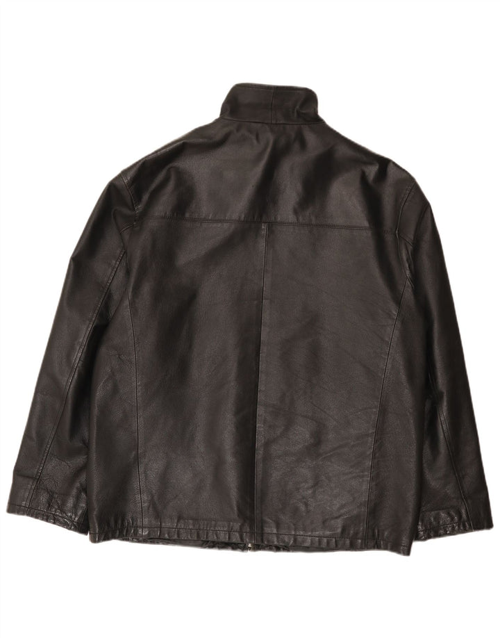 Angelo Litrico Veste en cuir pour homme UK 38 Medium Noir