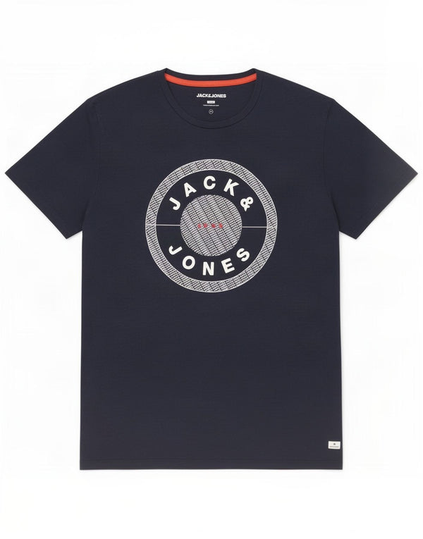 Jack & Jones T-shirt graphique coupe slim pour homme 2XL Coton bleu marine