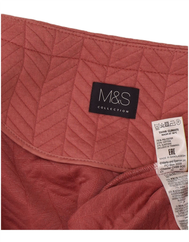 Marks & Spencer Veste blazer zippée pour femme UK 20 2XL Rose Polyester