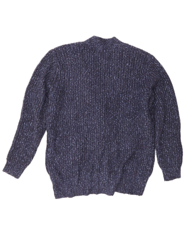 Marks & Spencer Pull cardigan surdimensionné pour femme UK 14 Bleu moyen moucheté