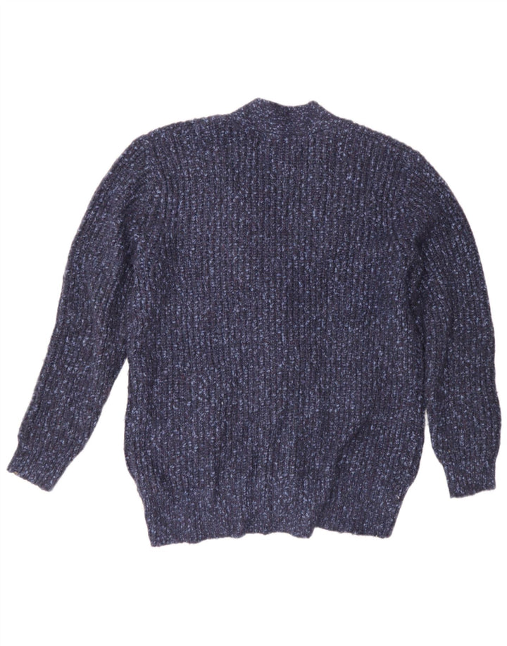 Marks & Spencer Pull cardigan surdimensionné pour femme UK 14 Bleu moyen moucheté