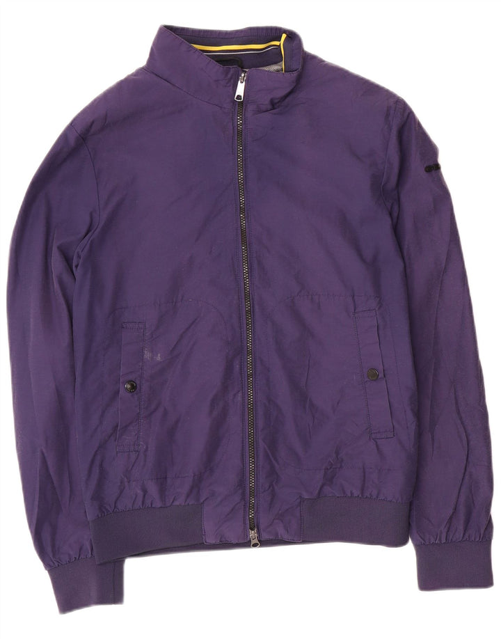 Geox Hommes Respira Bomber Veste UK 36 Petit Bleu Marine Polyamide