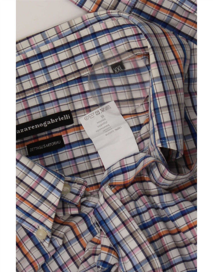 Nazareno Gabrielli Chemise Homme 2XL Coton à Carreaux Multicolore