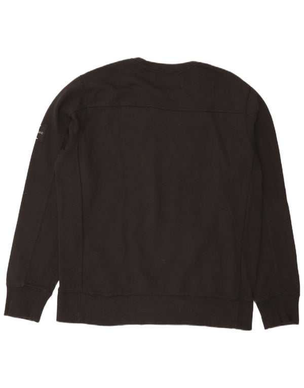 Calvin Klein Jeans Sweat-shirt pour homme en coton noir 2XL