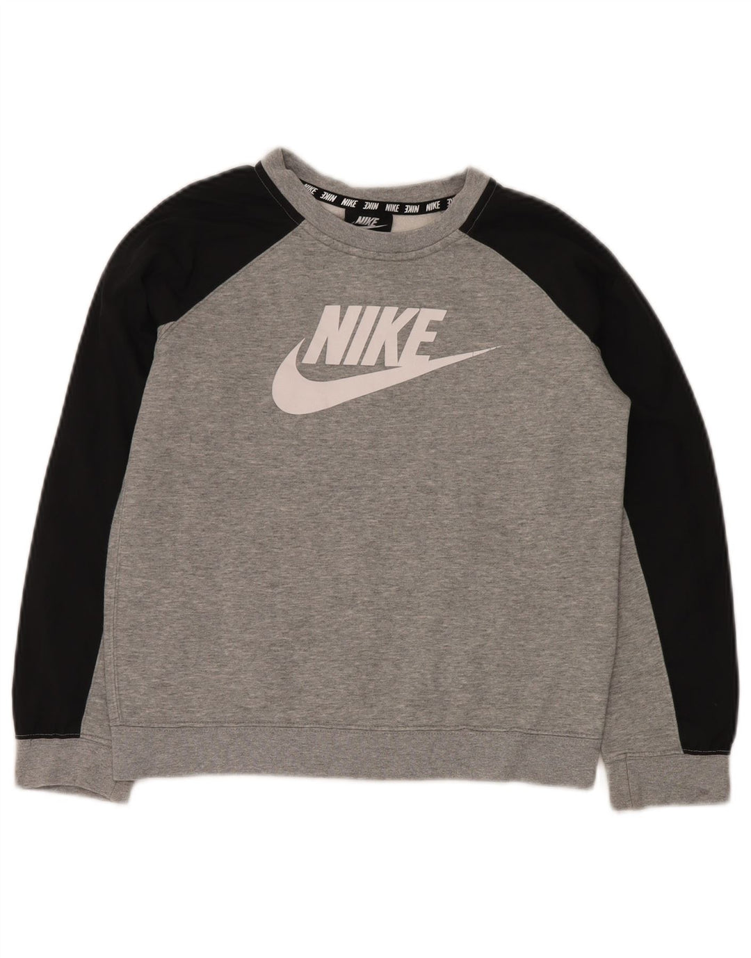 NIKE Sweat-shirt graphique pour garçon 10-11 ans Gris moyen colour block