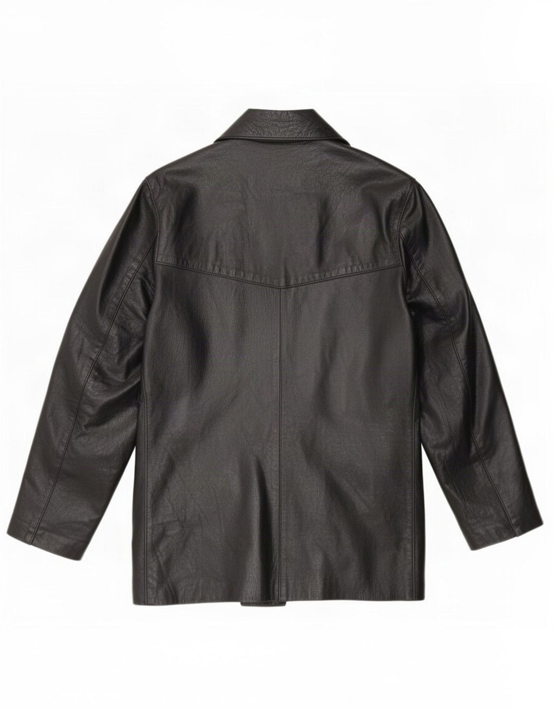 veste en cuir femme vintage UK 16 Grand Noir