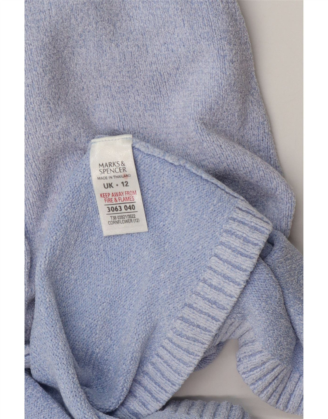 Marks & Spencer Pull Cardigan Femme UK 12 Bleu Moyen Viscose