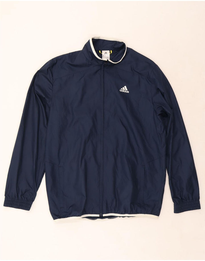 ADIDAS Veste de pluie pour homme UK 40/42 Bleu marine moyen Polyester