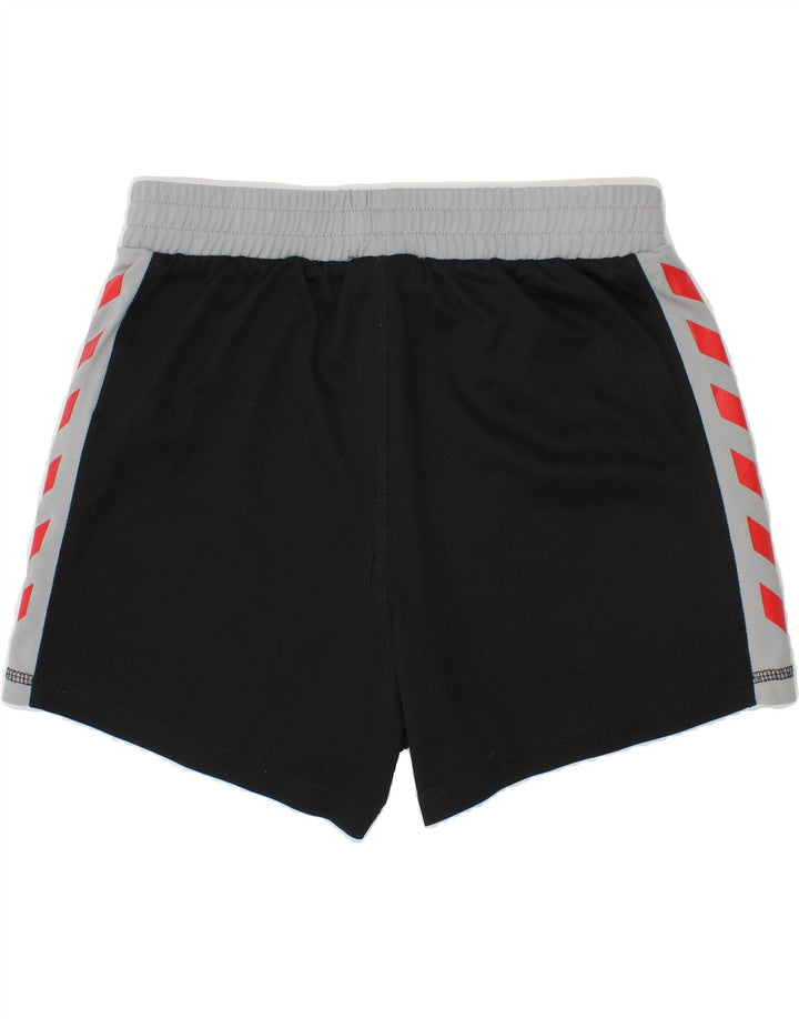 HUMMEL Boys Graphic Sport Shorts 13-14 Years Black Colourblock Polyester Vintage Hummel and Second-Hand Hummel from Messina Hembry 