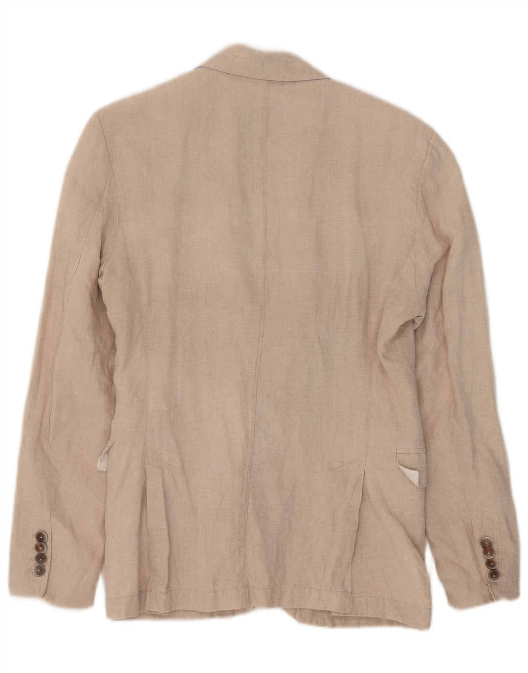 Zara Veste Blazer 2 Boutons Homme EU 46 Petit Lin Beige