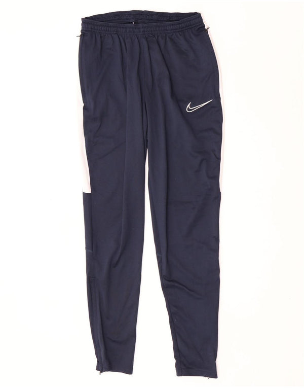 Nike Pantalon de survêtement Dri Fit pour homme Taille S Bleu marine Colorblock Polyester