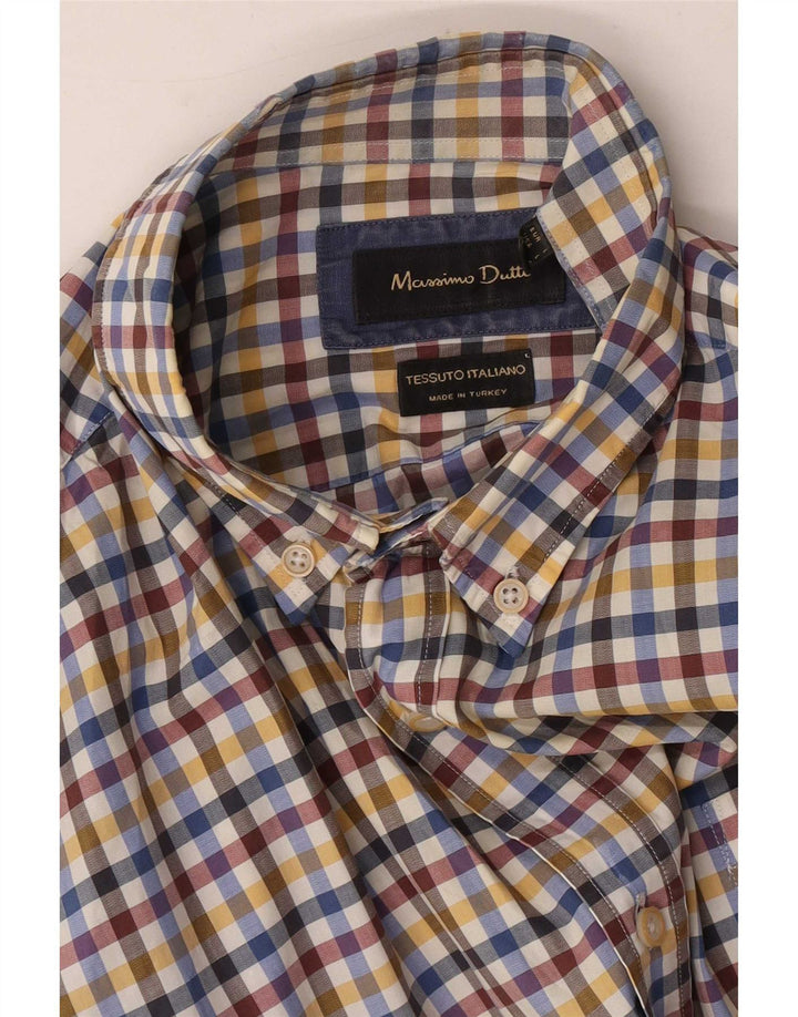 Massimo Dutti Chemise Homme Large Vichy Multicolore