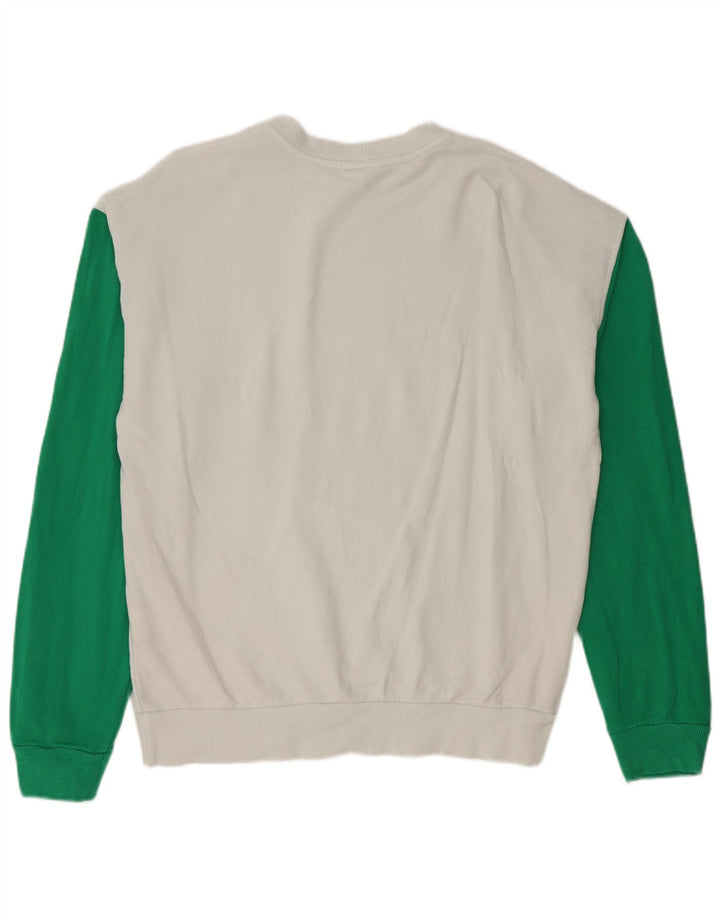 Benetton Sweat-Shirt Graphique Peanuts Homme Blanc Moyen Colorblock