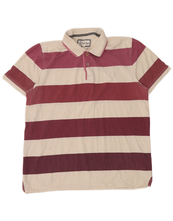 Polo Homme Fat Face XL Coton Rayé Marron