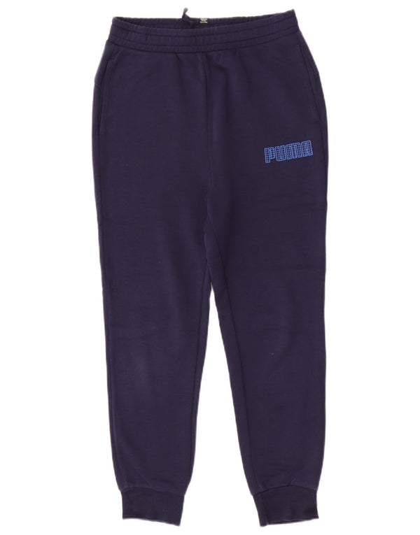Puma Pantalon de Survêtement Graphique Garçon 11-12 ans Bleu Marine Coton