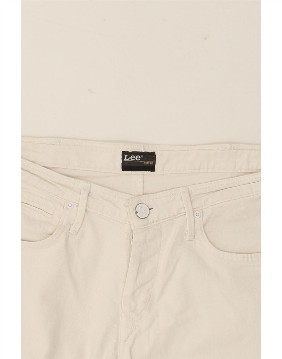 LEE Womens Powell Straight Jeans W33 L34 White Cotton Vintage Lee and Second-Hand Lee from Messina Hembry 