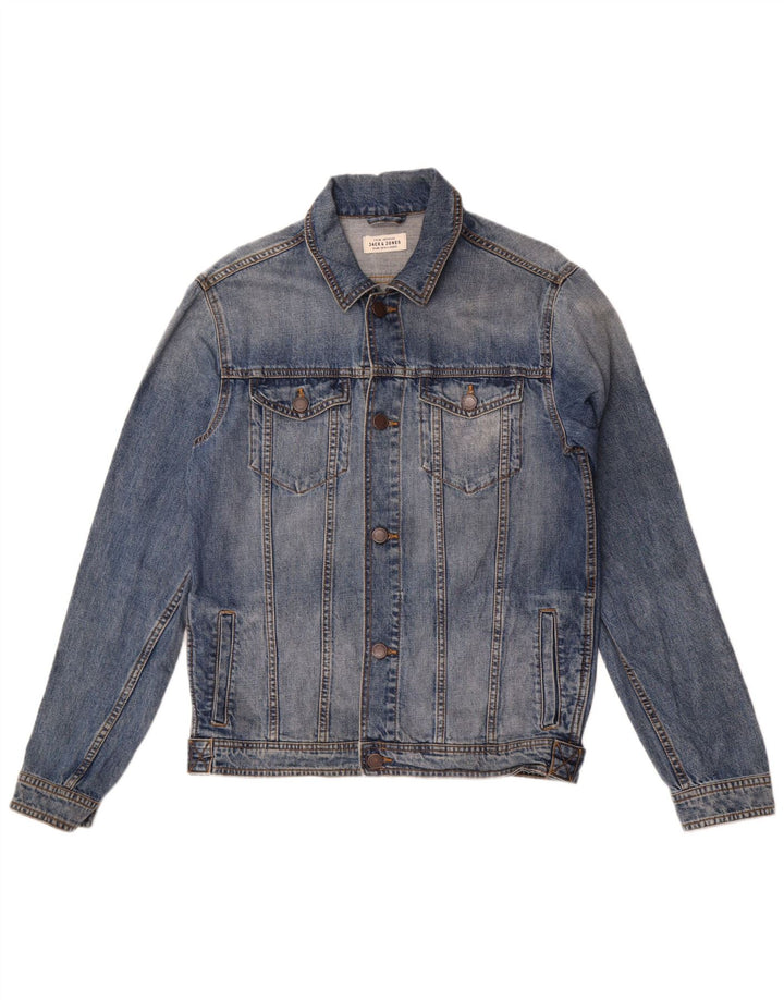 Jack & Jones Veste en jean pour homme UK 36 Small Bleu Coton