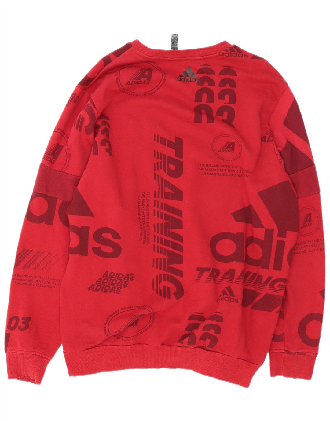 Adidas Sweat-shirt graphique pour homme XL Rouge Coton