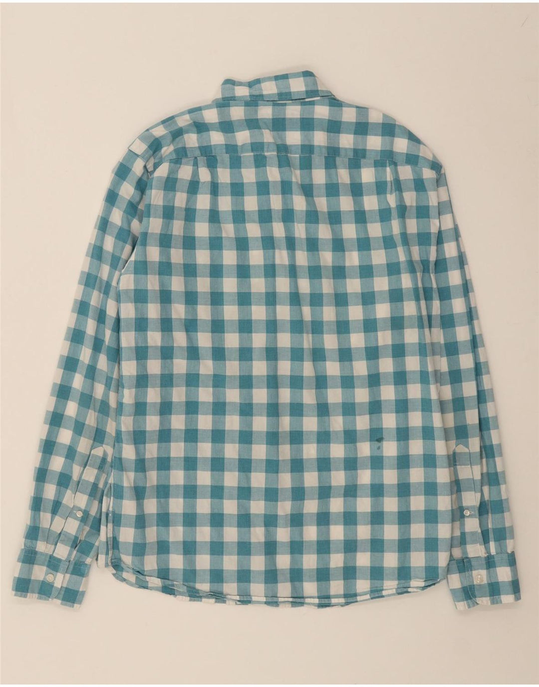 J. CREW Mens Slim Shirt Medium Blue Gingham Cotton Vintage J. Crew and Second-Hand J. Crew from Messina Hembry 