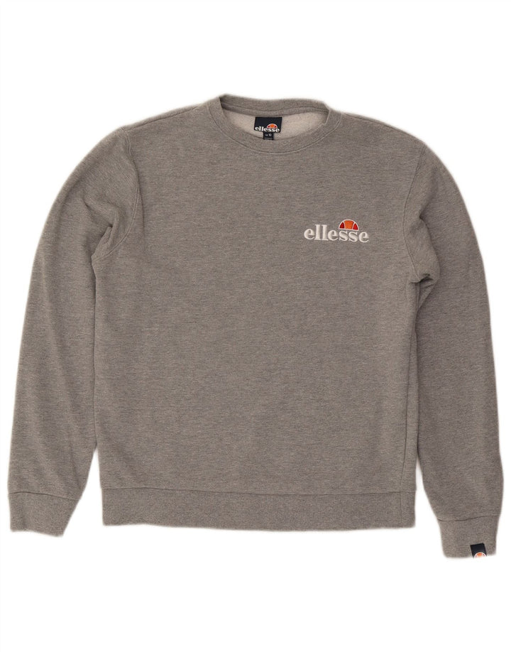 Ellesse Sweat-shirt surdimensionné graphique pour femme UK 10 Petit gris moucheté